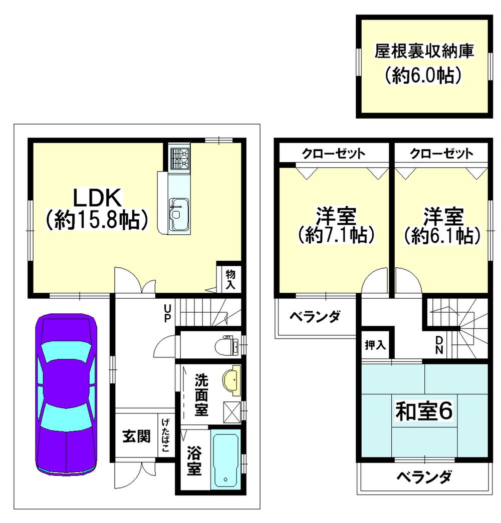 Floor plan. 22,800,000 yen, 3LDK, Land area 74.02 sq m , Building area 86.24 sq m ■ The room is very clean your