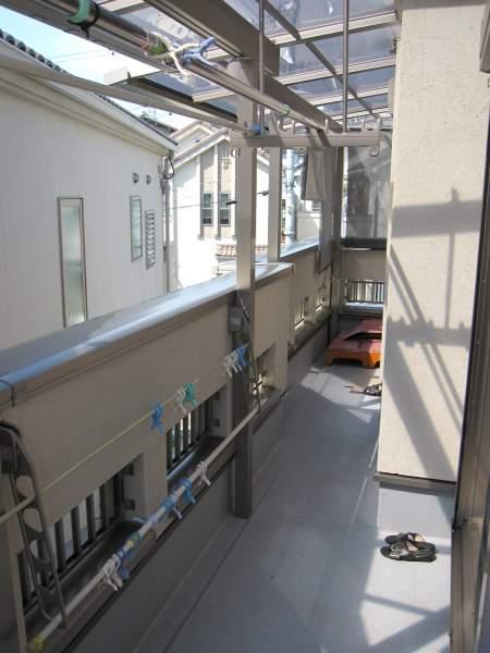 Balcony. With aluminum terrace