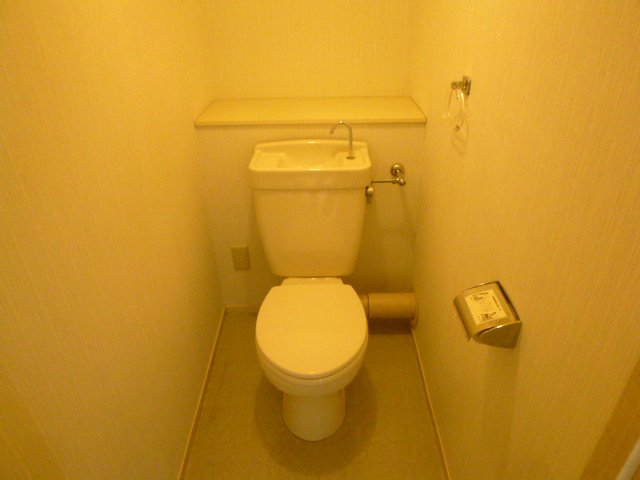 Toilet. It is convenient because there is a shelf behind. Washlet is possible installation