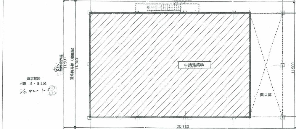 Compartment figure. 25 million yen, 1K, Land area 247.52 sq m , Building area 444.28 sq m