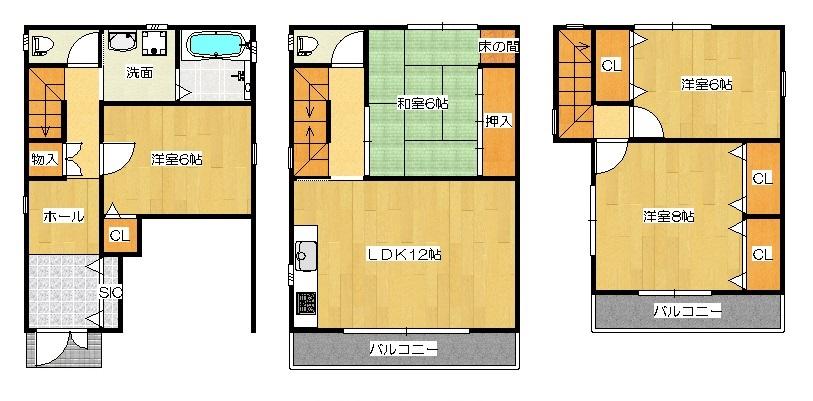 Floor plan. 19 million yen, 4LDK, Land area 69.71 sq m , Building area 102.56 sq m