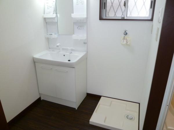 Wash basin, toilet. Vanity of storage capacity with plenty