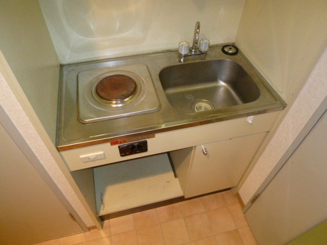 Kitchen. It is an electric stove 1-neck with a kitchen. 