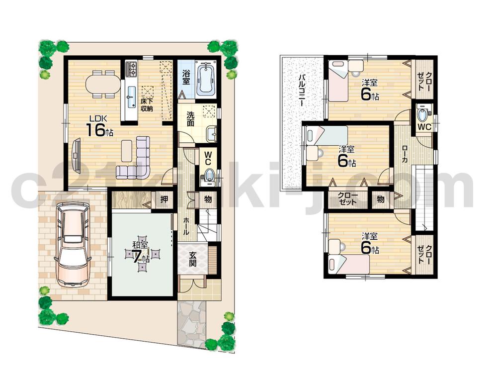 Floor plan. (No. 1 point), Price 27,800,000 yen, 4LDK, Land area 97.42 sq m , Building area 95.58 sq m