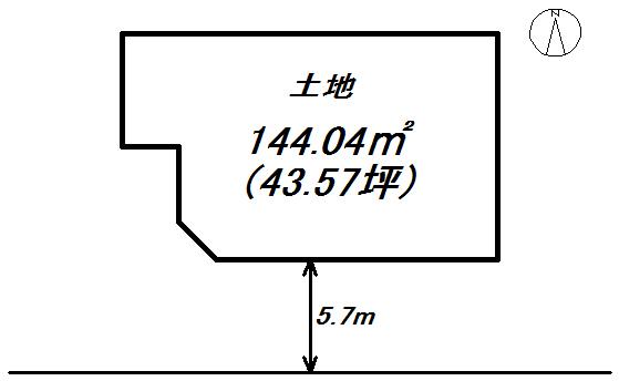 Compartment figure. Land price 21.5 million yen, Land area 144.04 sq m