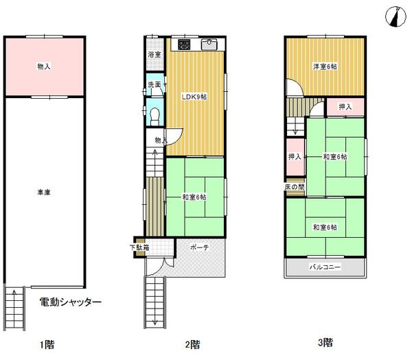 Floor plan. 13.5 million yen, 4LDK, Land area 62.45 sq m , Building area 112.08 sq m