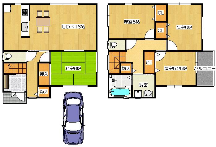 Floor plan. (No. 2 locations), Price 29,800,000 yen, 4LDK, Land area 90.63 sq m , Building area 95.18 sq m