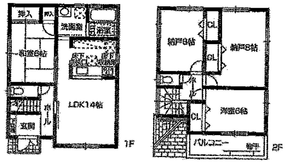 Floor plan. 22,800,000 yen, 4LDK, Land area 98.92 sq m , Building area 93.55 sq m