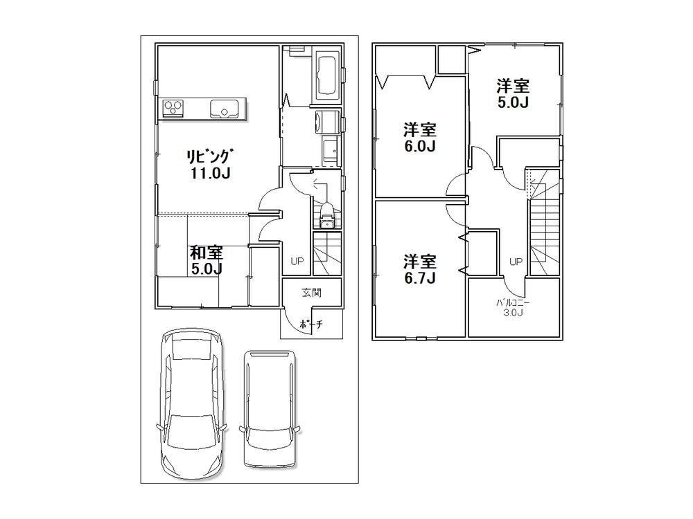 Floor plan. 26,800,000 yen, 4LDK, Land area 93 sq m , Building area 99 sq m reference plan floor plan can be changed!