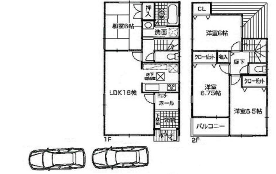 Floor plan. 27,800,000 yen, 4LDK, Land area 108.95 sq m , Is a floor plan of the building area 95.58 sq m 2-story 4LDK