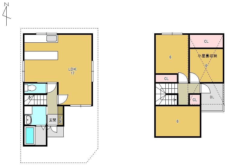 Floor plan. 23.8 million yen, 3LDK, Land area 76.87 sq m , Building area 82.43 sq m