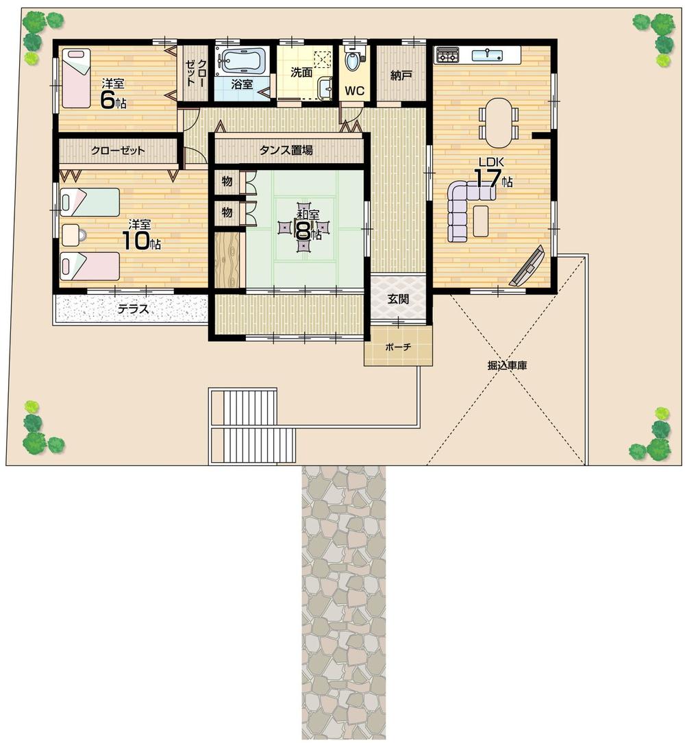 Floor plan. 48,500,000 yen, 3LDK + S (storeroom), Land area 434.67 sq m , Building area 123.03 sq m floor plan