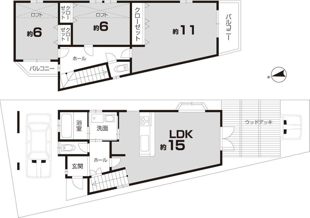 Floor plan. 18.5 million yen, 3LDK, Land area 91.24 sq m , Building area 90.64 sq m