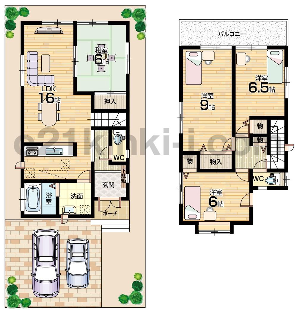 Floor plan. (No. 1 point), Price 27,900,000 yen, 4LDK, Land area 124.41 sq m , Building area 99.36 sq m