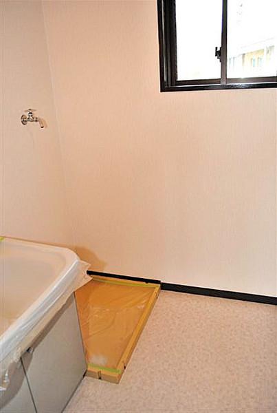 Washroom. Basin undressing space with bright and clean feeling