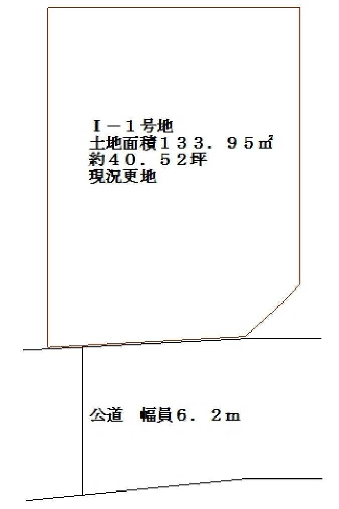 Compartment figure. Land price 21.3 million yen, Land area 133.95 sq m before the road width employees about 6.2m Corner lot is the style compartment is issue areas with a very open feeling because. 