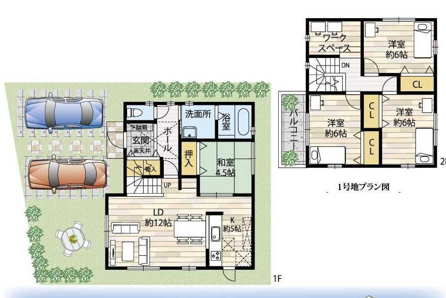 Building plan example (floor plan). Building plan example ( I-1 No. land) Building price 16,170,000 yen Building area 101.85 sq m