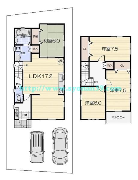Floor plan. 27,800,000 yen, 4LDK, Land area 121.87 sq m , Building area 100.89 sq m floor plan