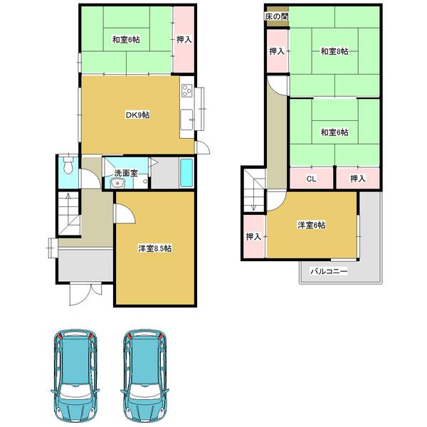 Floor plan. 20.5 million yen, 5DK, Land area 127.5 sq m , Building area 103.5 sq m