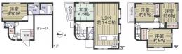 Floor plan. 25,800,000 yen, 5LDK, Land area 61.87 sq m , Building area 111.56 sq m