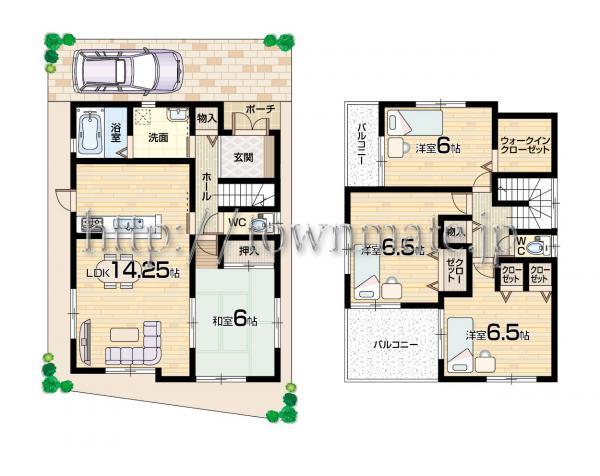 Floor plan. 28.8 million yen, 4LDK, Land area 136.99 sq m , Building area 96.39 sq m 4 No. Floor