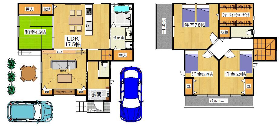 Floor plan. 33,900,000 yen, 4LDK, Land area 115.96 sq m , Building area 102.68 sq m