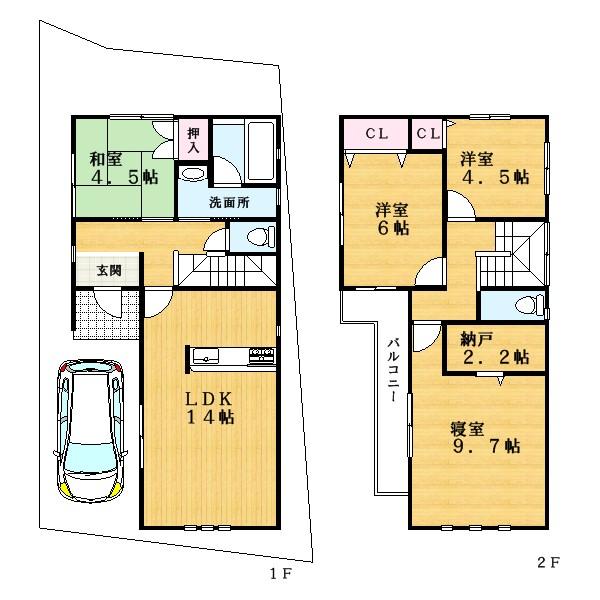 Floor plan. (10), Price 20.8 million yen, 4LDK, Land area 100.5 sq m , Building area 93.96 sq m