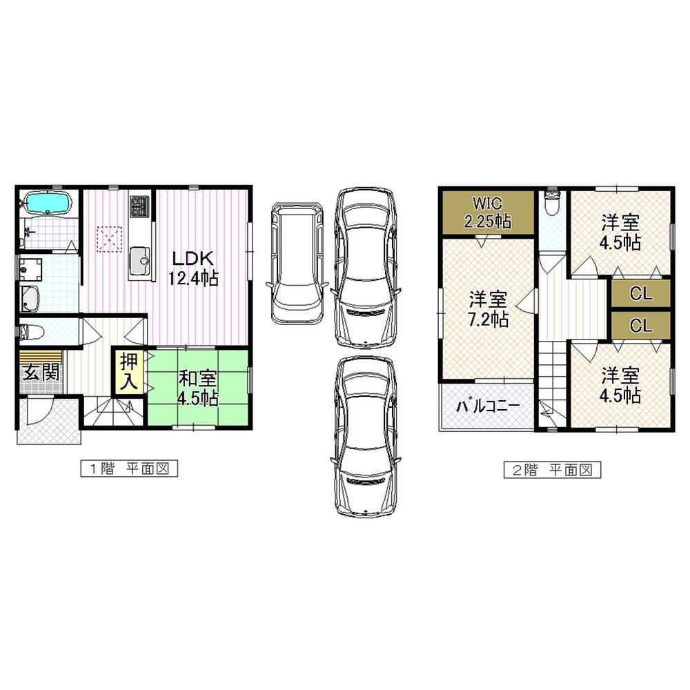 Floor plan. (C No. land), Price 31,800,000 yen, 4LDK, Land area 115.75 sq m , Building area 91.5 sq m