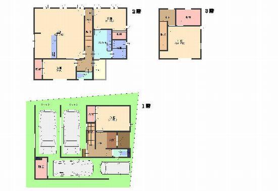 Floor plan. 37,800,000 yen, 4LDK + S (storeroom), Land area 138.1 sq m , Building area 194 sq m