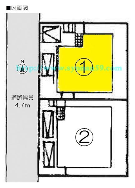 Compartment figure. 28,900,000 yen, 4LDK, Land area 132.03 sq m , Building area 102.86 sq m compartment view