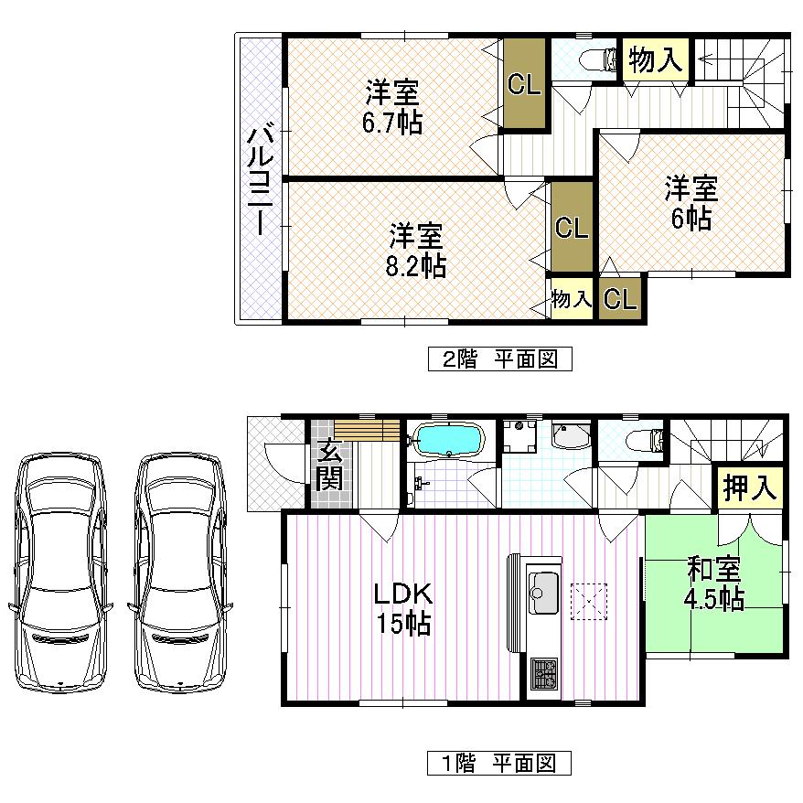 Floor plan. (Phase 3 No. 1 point), Price 23,300,000 yen, 4LDK, Land area 103.92 sq m , Building area 95.98 sq m