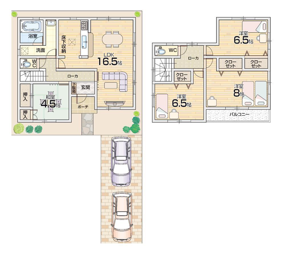 Floor plan. (No. 1 point), Price 23.8 million yen, 4LDK, Land area 128.09 sq m , Building area 98.41 sq m