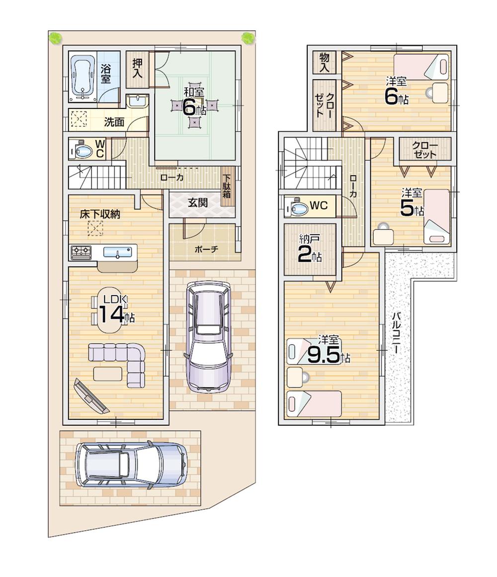 Floor plan. (No. 4 locations), Price 25,800,000 yen, 4LDK, Land area 106.56 sq m , Building area 96.79 sq m