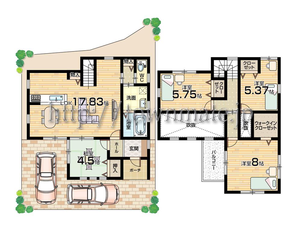Floor plan. (No. 8 locations), Price 35,205,000 yen, 4LDK, Land area 100.04 sq m , Building area 95.3 sq m