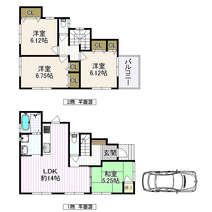 Floor plan. 22,800,000 yen, 4LDK, Land area 97.83 sq m , Easy floor plan design of the building area 90.91 sq m housework