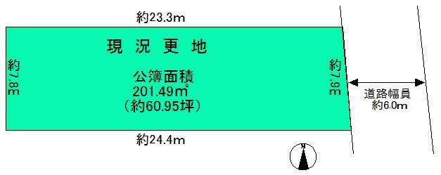 Compartment figure. Land price 29,800,000 yen, Land area 201.49 sq m