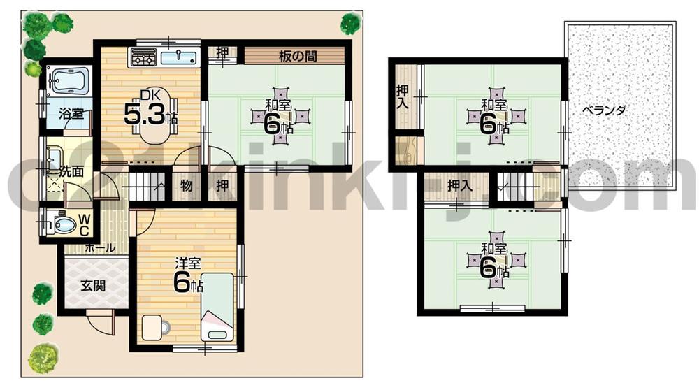 Floor plan. 11.8 million yen, 4DK, Land area 76.5 sq m , Building area 76.5 sq m floor plan