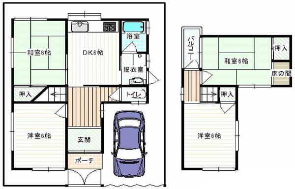 Floor plan. 11.8 million yen, 4DK, Land area 80 sq m , Building area 70.06 sq m