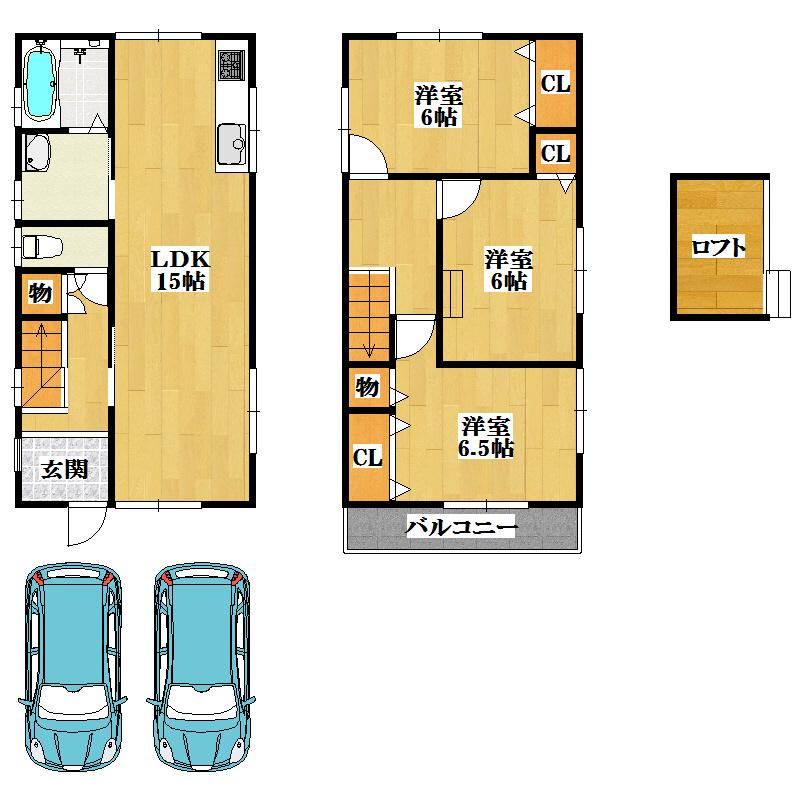 Floor plan. 21,800,000 yen, 3LDK + S (storeroom), Land area 94.83 sq m , Building area 81 sq m