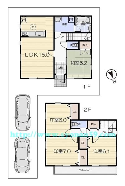 Floor plan. 33,300,000 yen, 4LDK, Land area 131.97 sq m , Building area 95.37 sq m floor plan