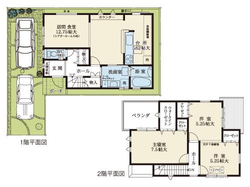 Floor plan. Model house A No. land appearance