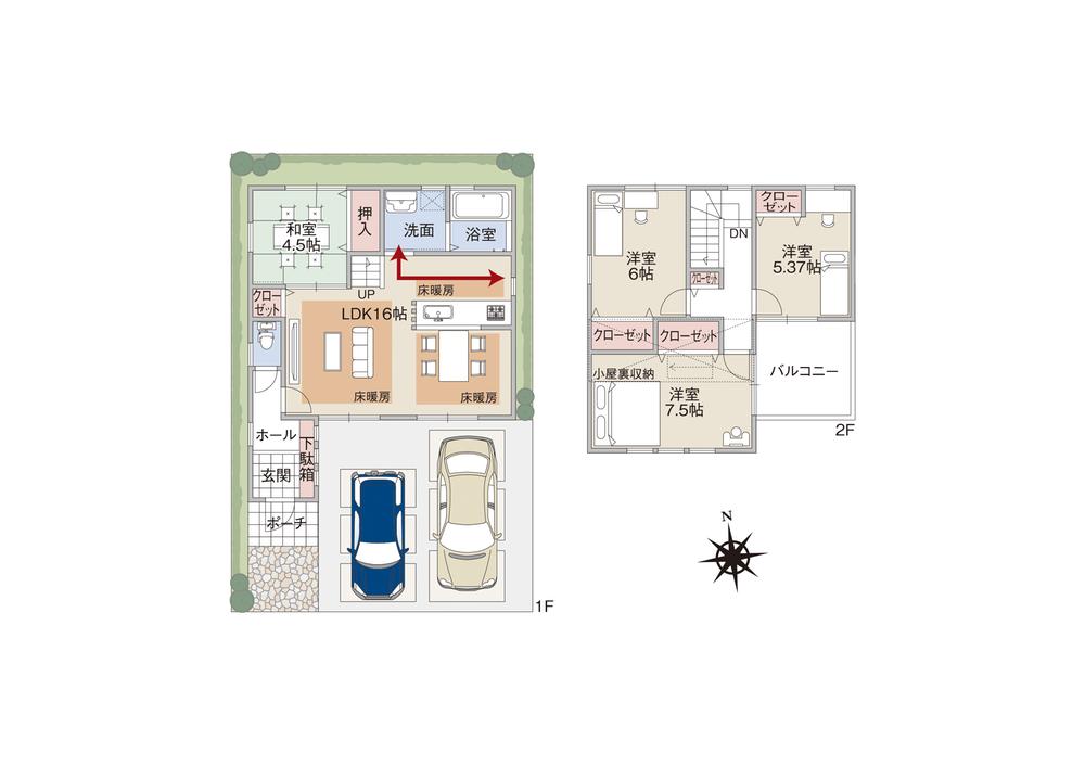 Floor plan. Model house exterior photo