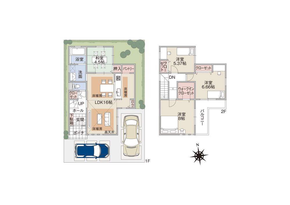 Floor plan. Model house exterior photo