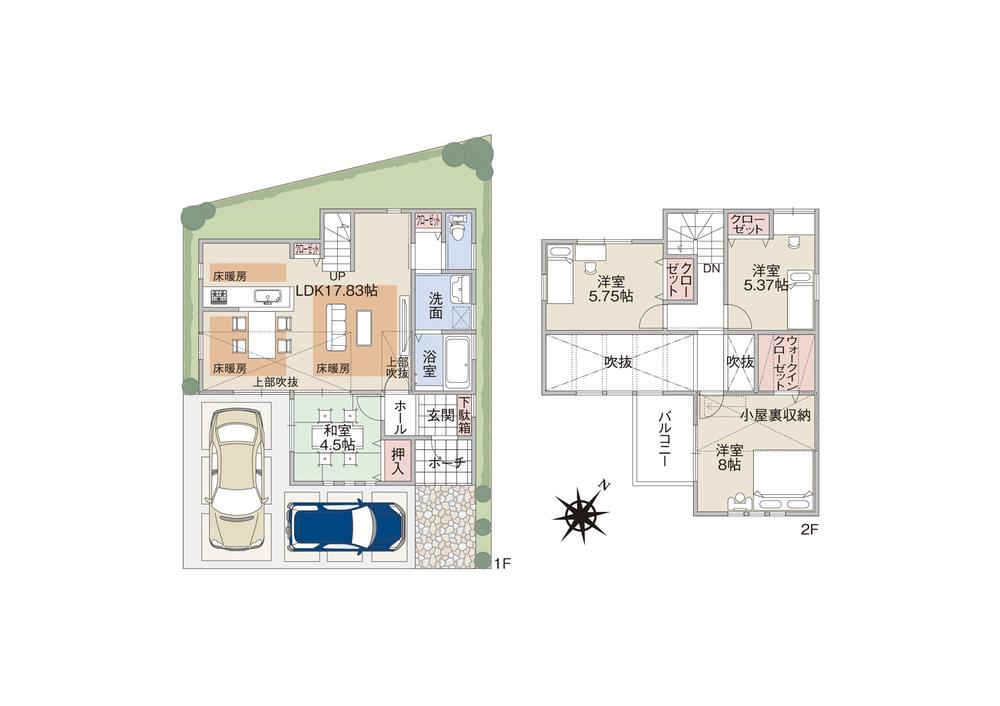 Floor plan. (No. 8 locations), Price 35,210,000 yen, 4LDK, Land area 100.04 sq m , Building area 95.3 sq m