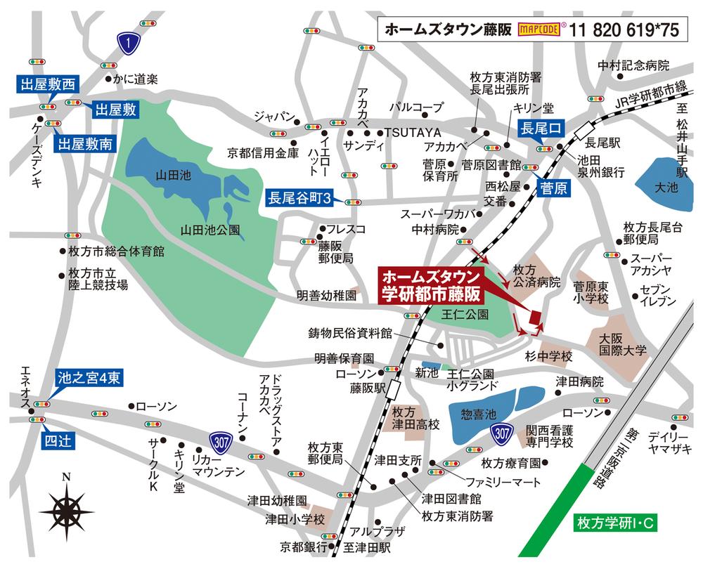 Local guide map. Area Map