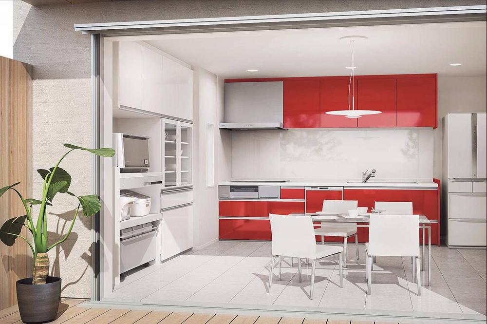 Other Equipment. To choose the color of the height and the door of the counter, Cleaning simple kitchen with consideration effortlessly.