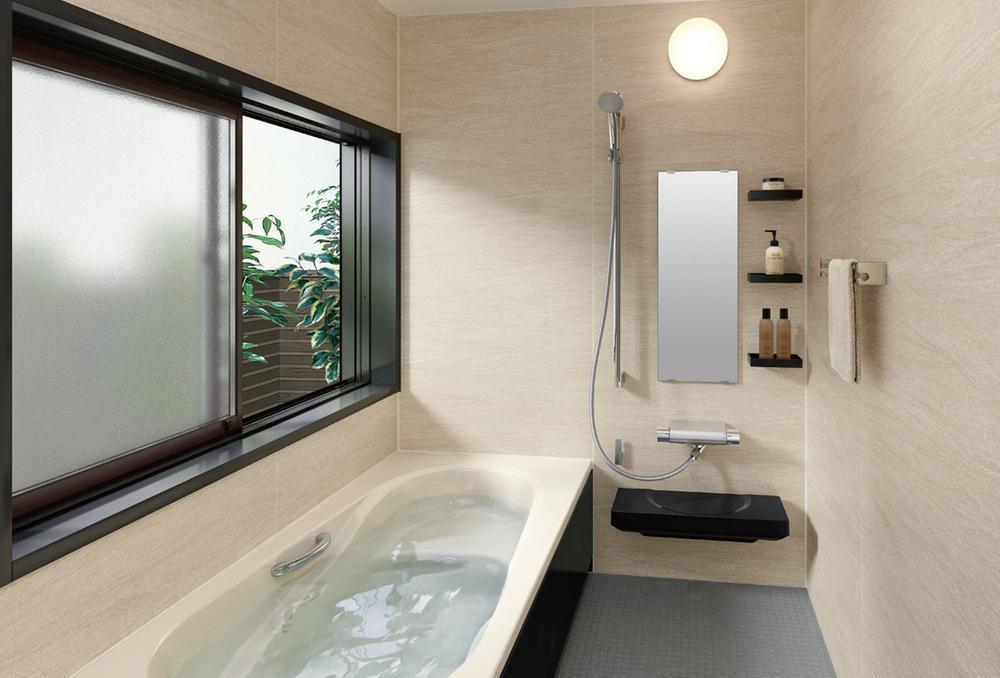 Other Equipment. Stuck to the ease with dirt difficulty of cleaning "clean bathtub Clelia "grain ・ Pebble ・ Modern wall pattern, Lineup of enhancement over the entire surface tension of the panel was a standard feature.