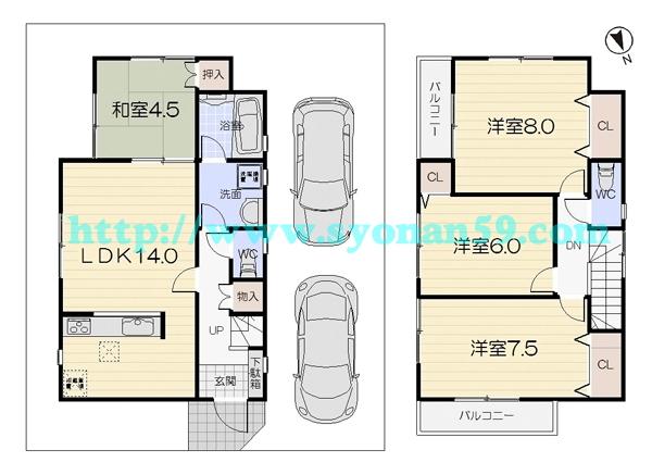 Floor plan. 25,800,000 yen, 4LDK, Land area 100.5 sq m , Building area 90.31 sq m floor plan