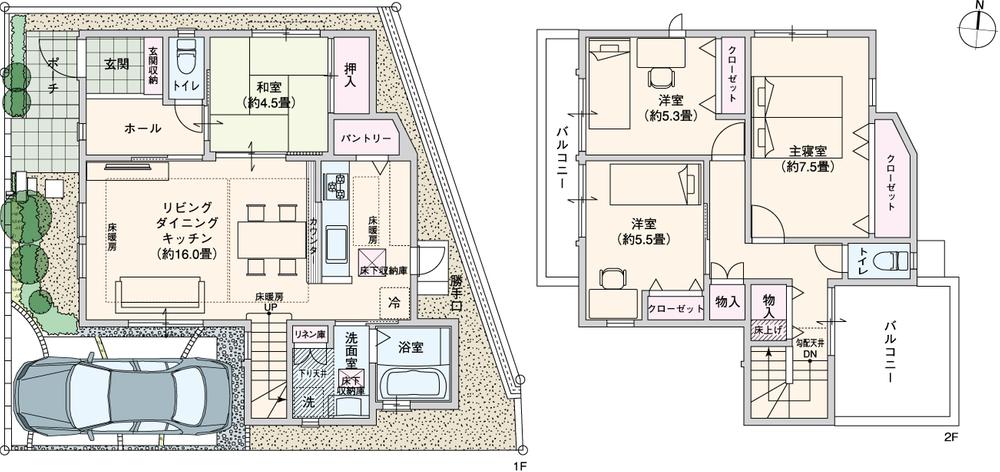 Floor plan. (No. 5 locations), Price 41,900,000 yen, 4LDK, Land area 100.06 sq m , Building area 100.54 sq m