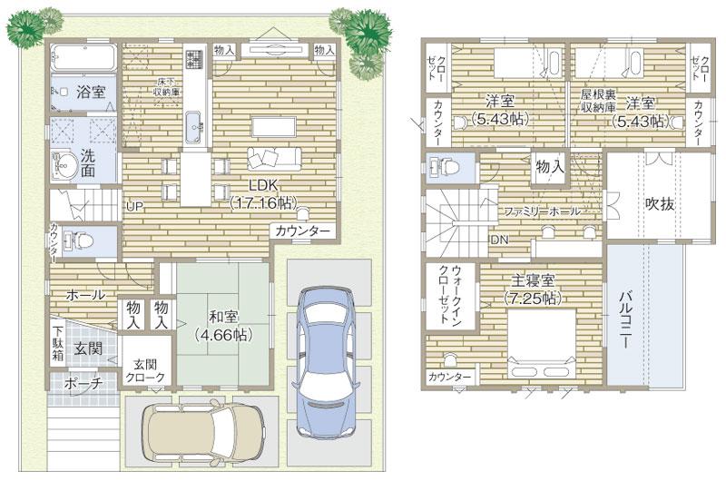 Floor plan. Nagaonishi 1040m until junior high school
